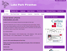 Tablet Screenshot of lakeparkswimteam.com